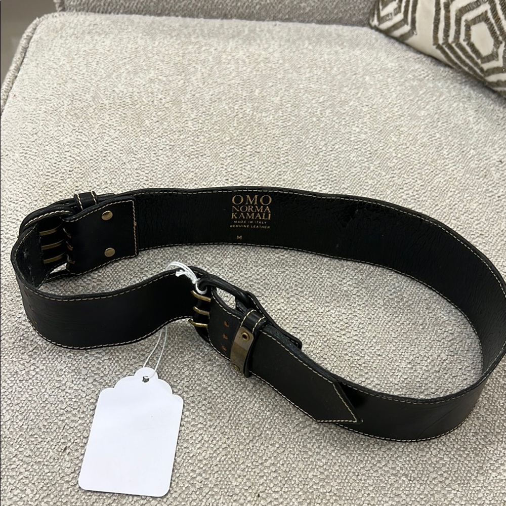 NOMA KAMALI Black Leather Belt medium